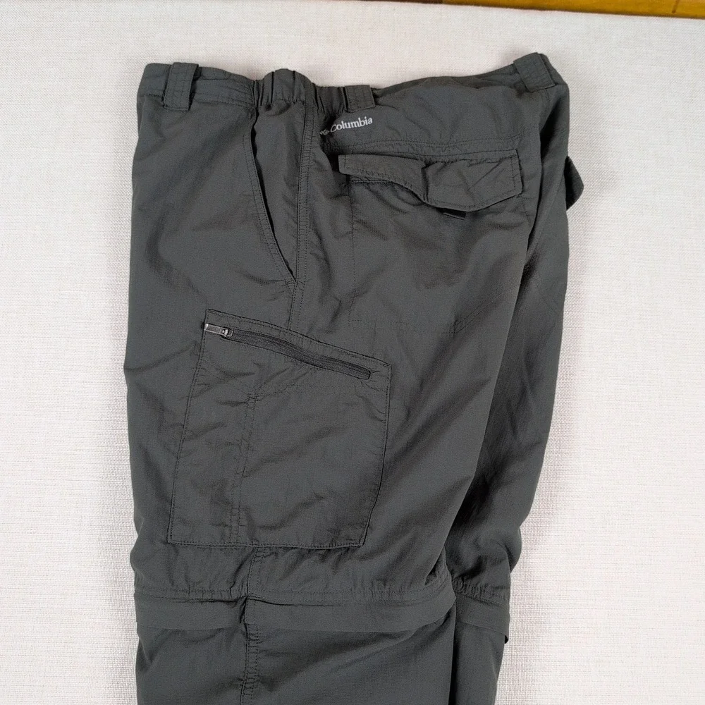 Columbia Silver Ridge Convertible Cargo Pants Mens 36x34 Gray AM8004 UPF 50